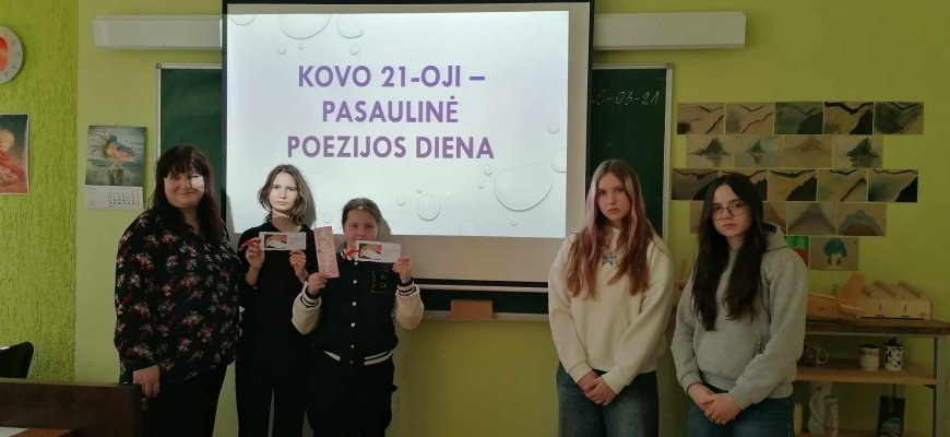 Diena su poezija Rokiškio Juozo Tumo-Vaižganto progimnazijoje