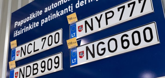„Regitra“ išleidžia 115 tūkst. naujų numerio ženklų kombinacijų
