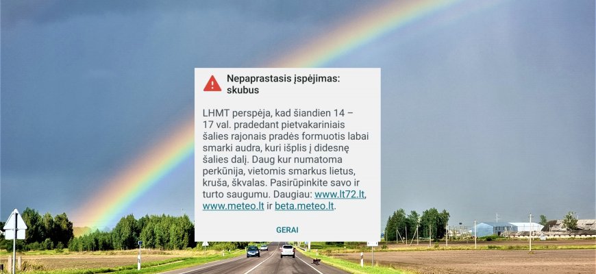 Lietuvoje prognozuojama audra
