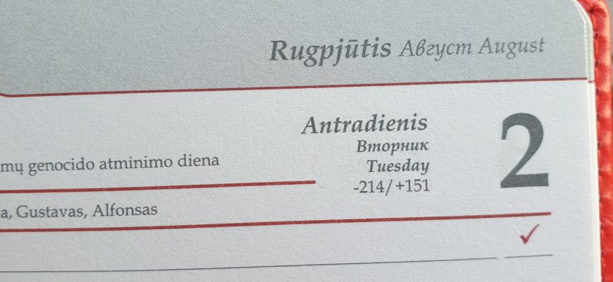 Rugpjūčio 2-oji Lietuvoje ir pasaulyje