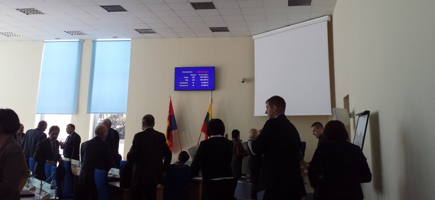 Rajono savivaldybės tarybos posėdis baigėsi su pirmuoju klausimu