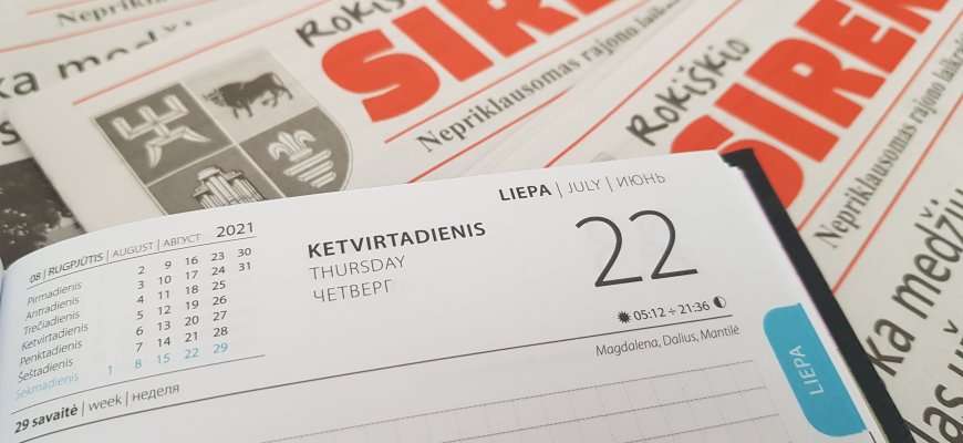 Liepos 22-oji Lietuvoje ir pasaulyje