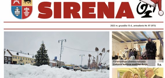 Gruodžio 13-osios, antradienio, „Rokiškio Sirenos“ numeris – jau spaustuvėje!