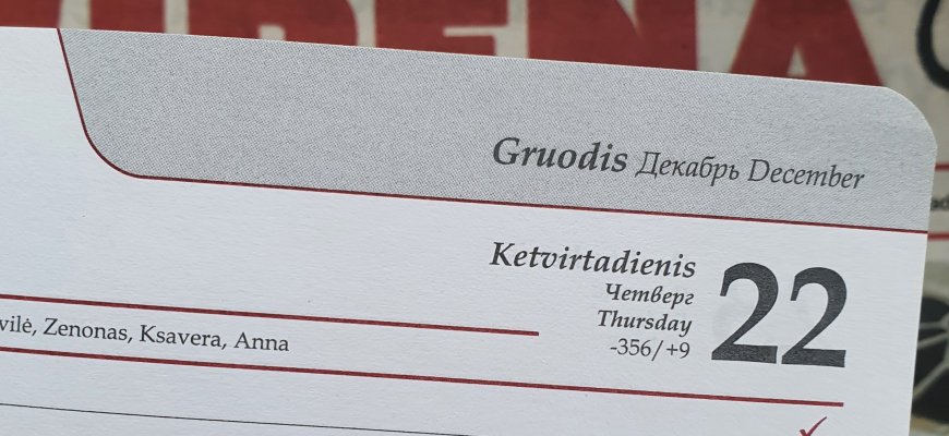 Gruodžio 22-oji Lietuvoje ir pasaulyje