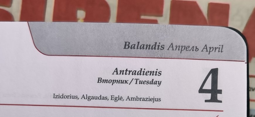 Balandžio 4-oji Lietuvoje ir pasaulyje