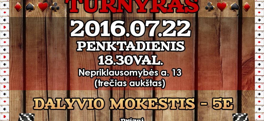 Trečiasis Rokiškio sportinio pokerio turnyras jau šį penktadienį!