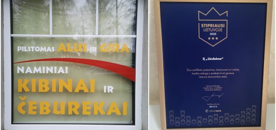 Garsieji Rokiškio „Naminiai kibinai ir čeburekai“ įvertinti sertifikatu STIPRIAUSI LIETUVOJE 2020