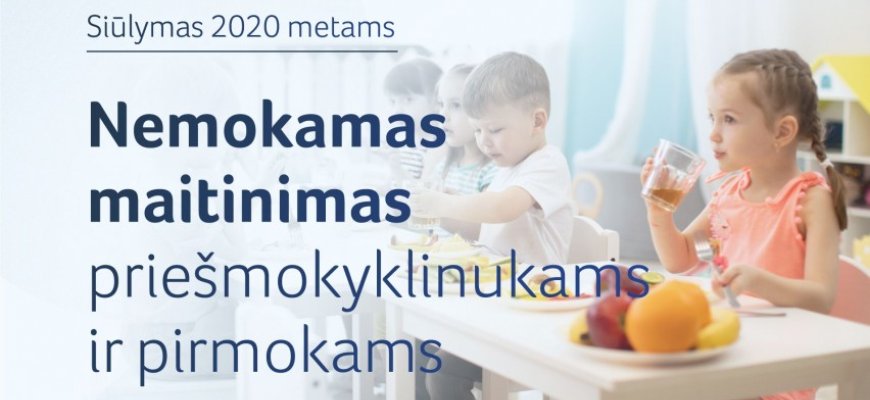 Siūlomas nemokamas maitinimas priešmokyklinukams ir pirmokams