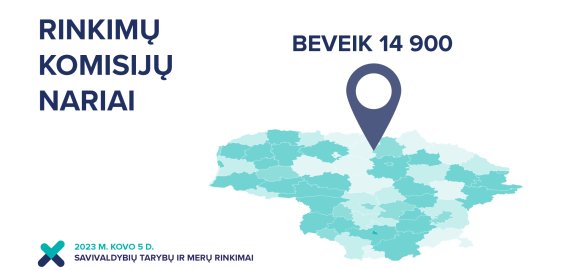 Savivaldybių tarybų ir merų rinkimuose dirbs beveik 14,9 tūkstančio rinkimų komisijų narių
