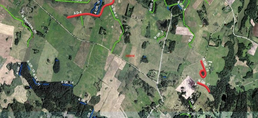 Jūžintų seniūnijoje numatyta šiais metais rekonstruoti 21,309 km. melioracijos griovių