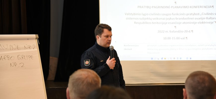 Planavimo konferencijoje institucijų atstovai aptarė pasirengimą civilinės saugos funkcinėms pratyboms