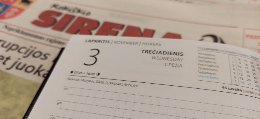 Lapkričio 3-oji Lietuvoje ir pasaulyje