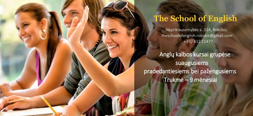 Organizuojami anglų kalbos kursai suaugusiems