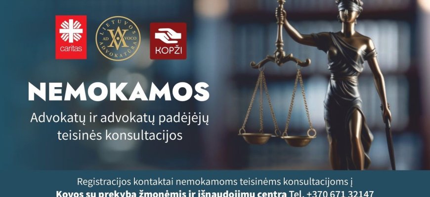 Teiks nemokamas teisines konsultacijas