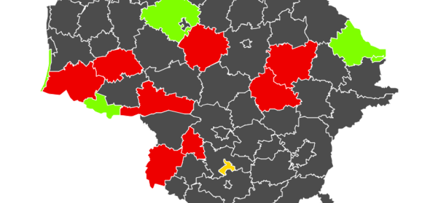 Kylant Covid-19 susirgimų kreivei, Rokiškis – juodojoje zonoje