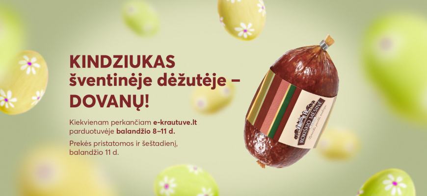 Rokiškio mėsinės Kindziukas šventinėje dėžutėje - DOVANŲ!
