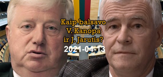Kaip balsavo Vidmantas Kanopa ir Jonas Jarutis?