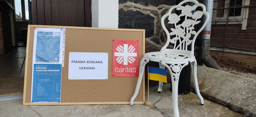 Rokiškio „Caritas“ rinko paramą ukrainiečiams (foto)