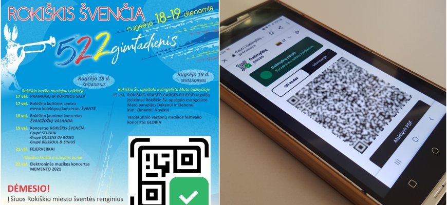 Rokiškio miesto šventės renginiai, į kuriuos bus įleidžiama TIK su galiojančiu GALIMYBIŲ PASU