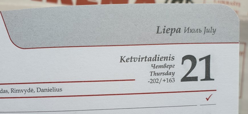 Liepos 21-oji Lietuvoje ir pasaulyje