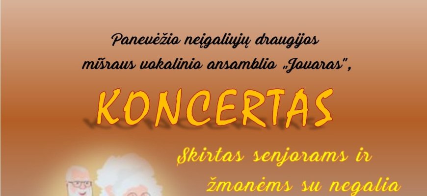 Spalio 24 d. Pandėlio kultūros centre vyks koncertas skirtas senjorams ir neįgaliesiems