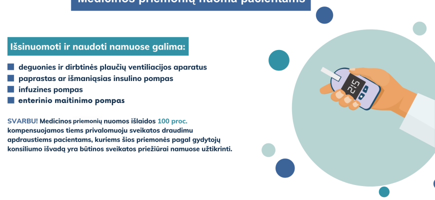 Naujiena: enterinio maitinimo pompų nuoma nuo rudens bus kompensuojama