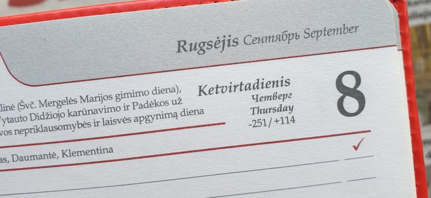 Rugsėjo 8-oji Lietuvoje ir pasaulyje