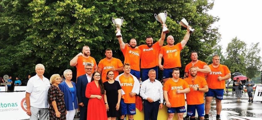 Jūžintiškis Dainius Repšys - STIHL pasaulio galiūnų taurės vicečempionas