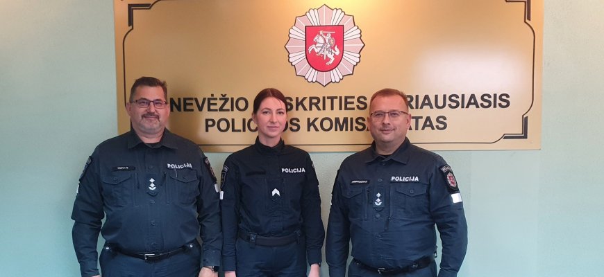Reagavimo skyriuje tarnybą pradėjo nauja pareigūnė