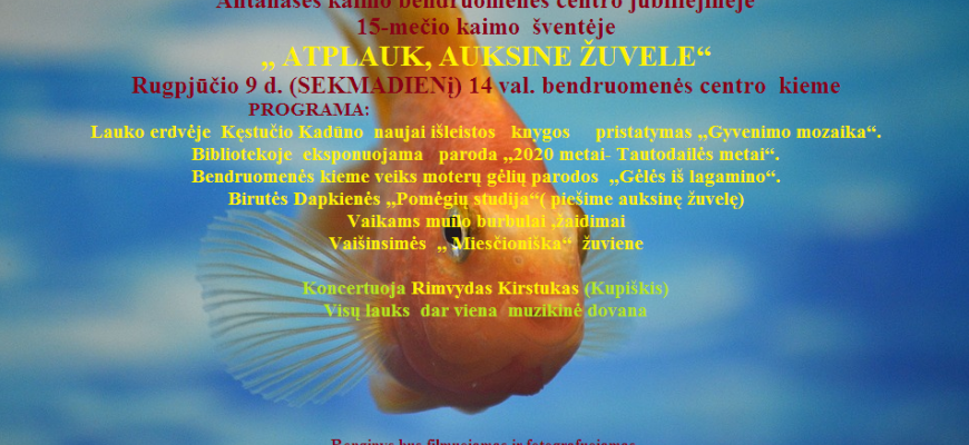 Antanašėje – auksinės žuvelės šventė