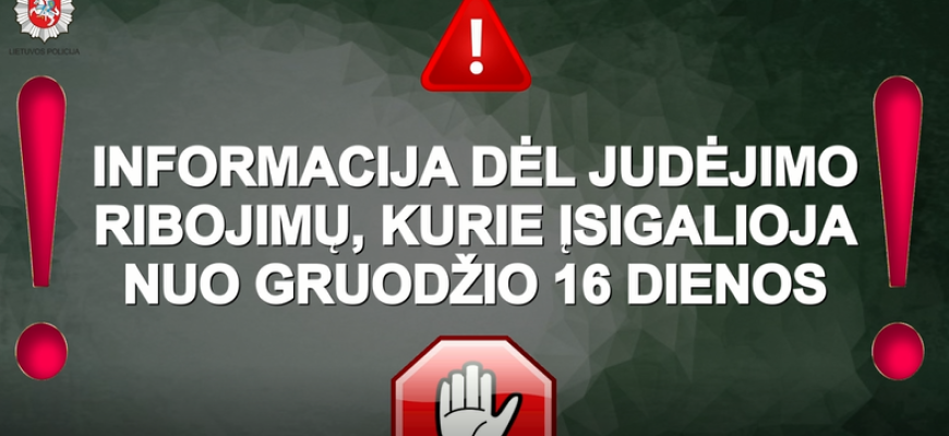 Svarbi informacija dėl judėjimo ribojimų, atsakymai į klausimus