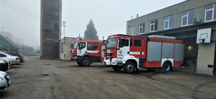Gautas pranešimas, jog bute kilo gaisras