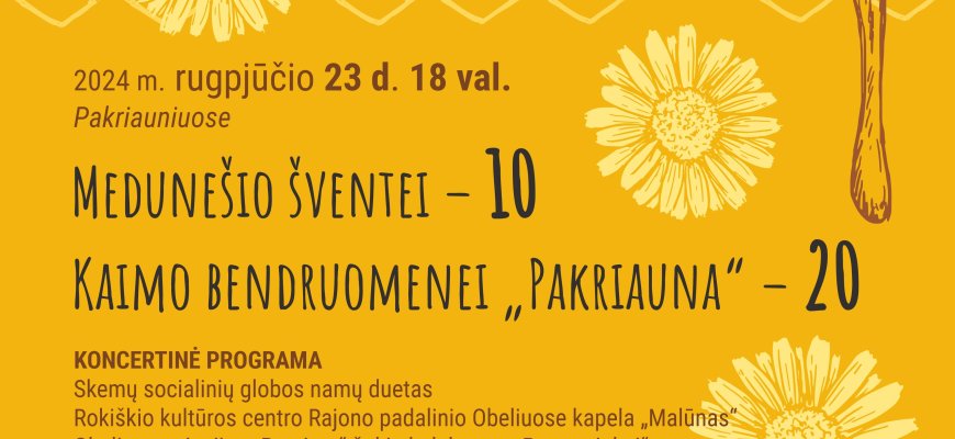 Pakriauniuose - medunešio šventė