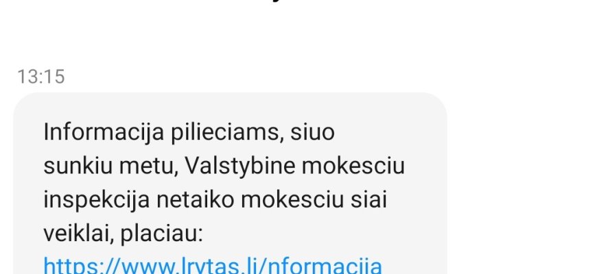 Sukčiai siuntinėja įtartinas sms žinutes