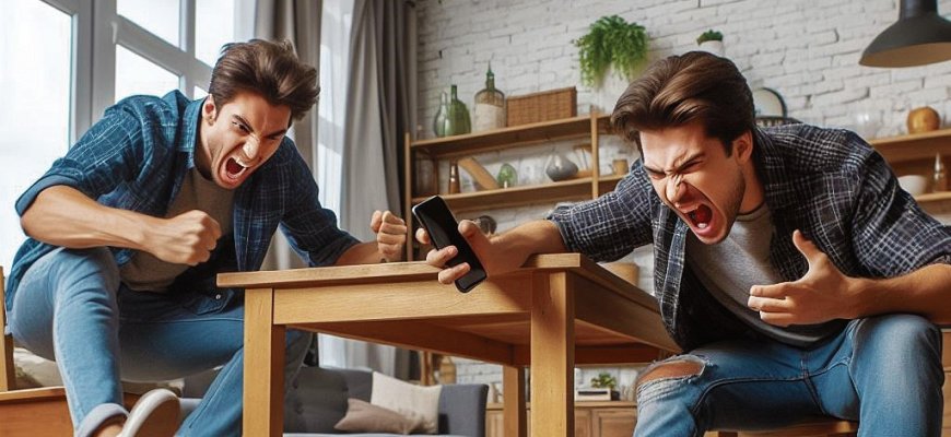 Už sudaužytą telefoną smūgiai į galvą