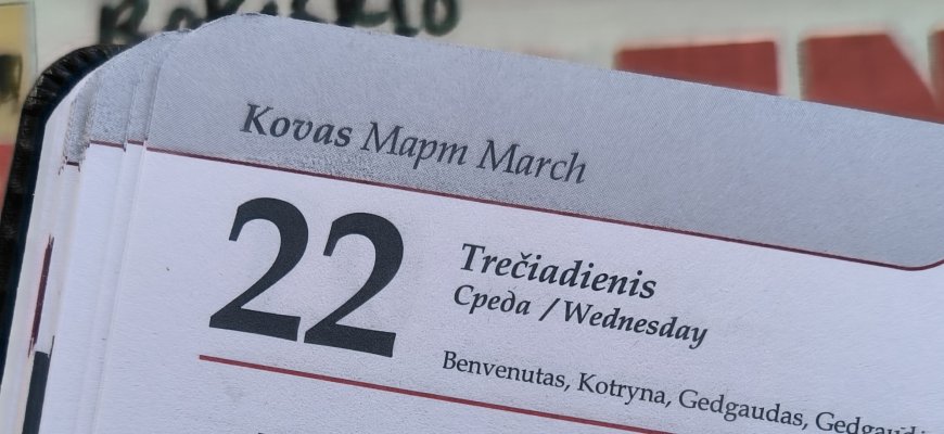 Kovo 22-oji Lietuvoje ir pasaulyje