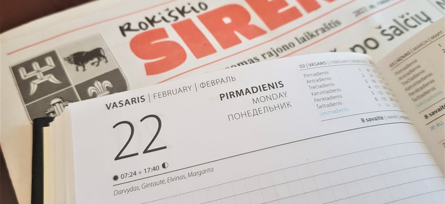Vasario 22-oji Lietuvoje ir pasaulyje