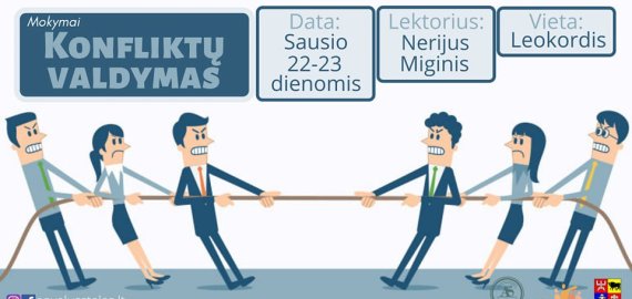 RJOS „Apvalus stalas“ kviečia į mokymus „Konfliktų valdymas“