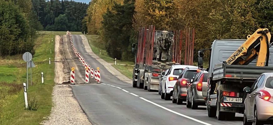 Remonto darbai Rokiškio keliuose – vienus baigs šią savaitę, kiti užtruks iki kitų metų