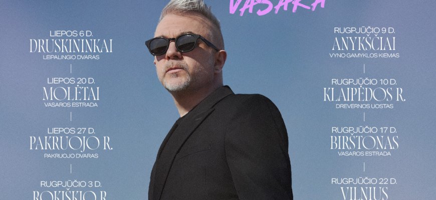 Andrius Mamontovas kviečia į naujo koncertinio turo „Vienas. Vasara“ koncertą Ilzenbergo dvare