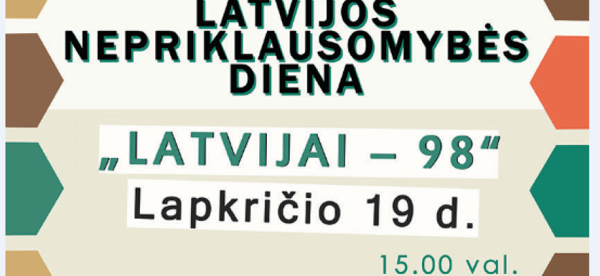 Latvija mini 98-ąsias Nepriklausomybės metines
