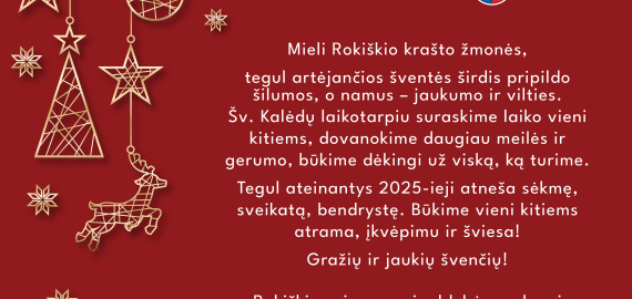 Rokiškio rajono savivaldybės vadovų sveikinimas švenčių proga