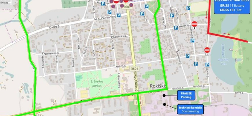 Dėl ralio Rokiškyje bus apribotas eismas