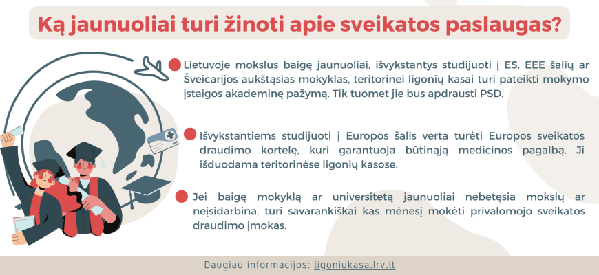 Baigę mokyklą, nepamirškite pasirūpinti sveikatos draudimu