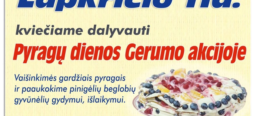 Lapkričio 11 d. Rokiškio profesinio mokymo centre - Pyragų dienos Gerumo akcija