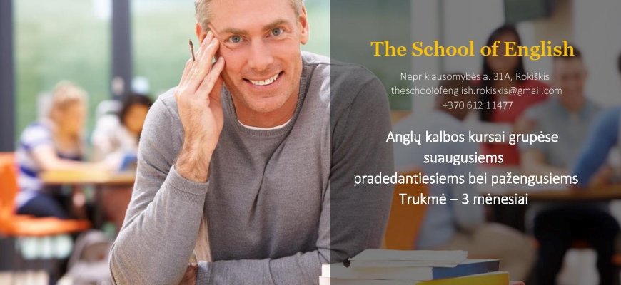 Organizuojami anglų kalbos kursai suaugusiems