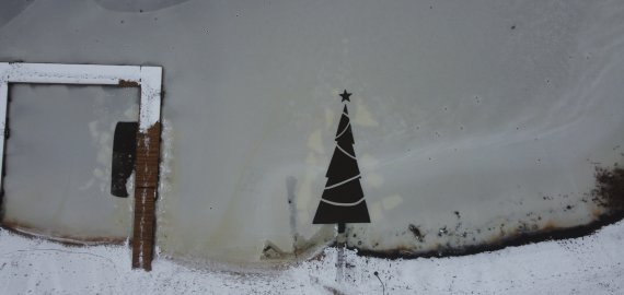 Rokiškio ežere - eglutės formos eketė (foto + video)