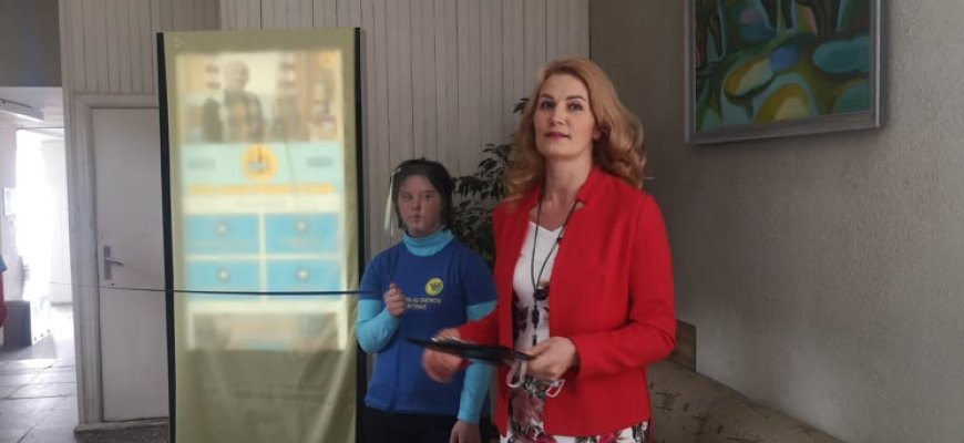 Ambicingas projektas – visuomenei pristatytas socialinių paslaugų spektrą atskleidžiantis interaktyvus informacinis stendas (video)