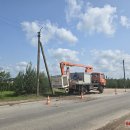 Juodupės g. nukrito gandralizdis - nutraukė elektros laidus (foto)